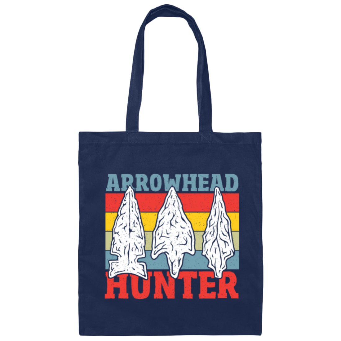 Arrowhead Vintage Style, Arrowhead Hunter, Arrowhead Hunting Canvas Tote Bag