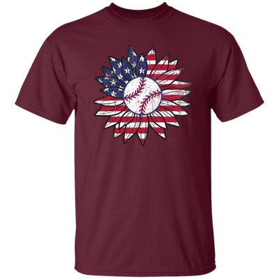 American Baseball, Sunflower Baseball, Leopard Sunflower-3 Unisex T-Shirt