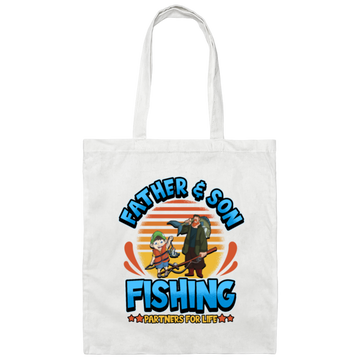 Father And Son Partner for Lifer Saying Father_s Day Gift Canvas Tote Bag