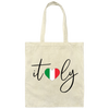 Italy With Love, Love Italy, Italy Respect, Italy Travel Canvas Tote Bag
