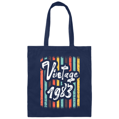 Vintage 1983 Cute Birthday Gift, Birthday In 1983, Love 1983 Vintage Canvas Tote Bag