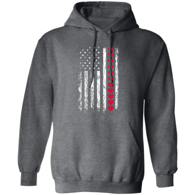 Love American, American Flag, American Lover, Heart Flag Pullover Hoodie