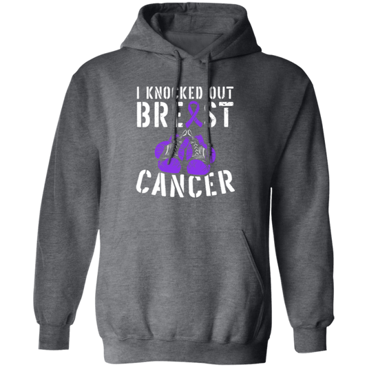 Against Cancer Gift, I Knocked Out Breast Cancer, Boxer Breast Cancer Pullover Hoodie