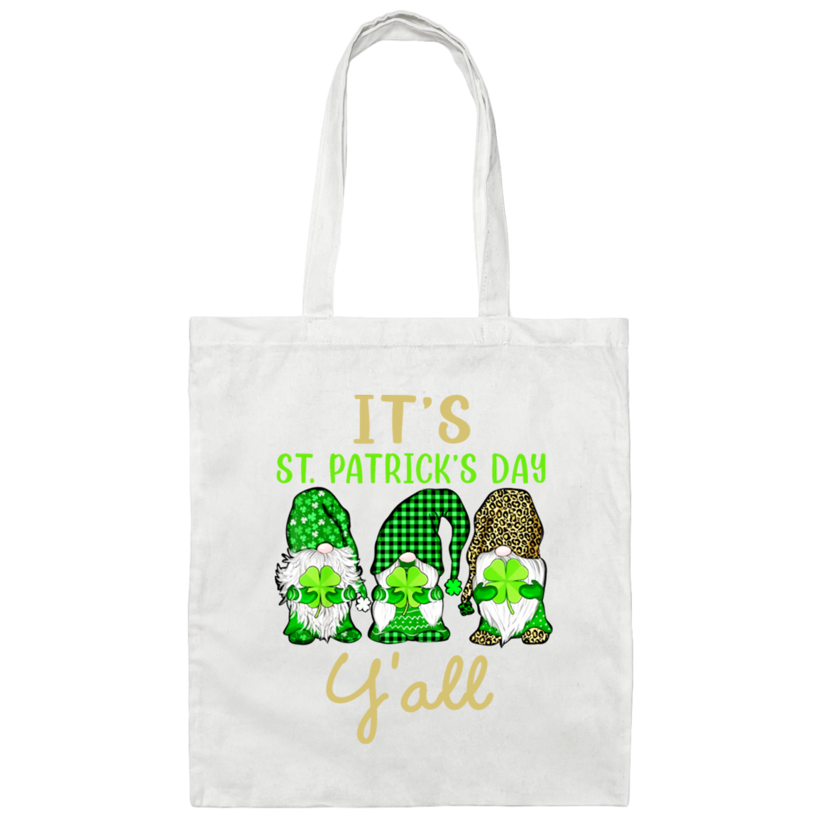 Happy Patrick Day Love Gnome In Patrick Day On March Canvas Tote Bag