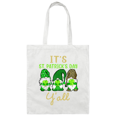 Happy Patrick Day Love Gnome In Patrick Day On March Canvas Tote Bag