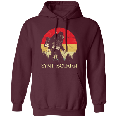 Bigfoot Synthesizer Analog, Sasquatch Synth Nerd, Nerd Love Gift Pullover Hoodie