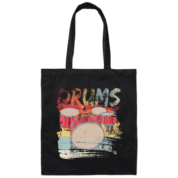 Gift For Drummer Retro Drums Passionate About Music Perfect For Orchestras Canvas Tote Bag