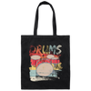 Gift For Drummer Retro Drums Passionate About Music Perfect For Orchestras Canvas Tote Bag