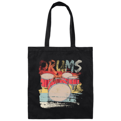 Gift For Drummer Retro Drums Passionate About Music Perfect For Orchestras Canvas Tote Bag