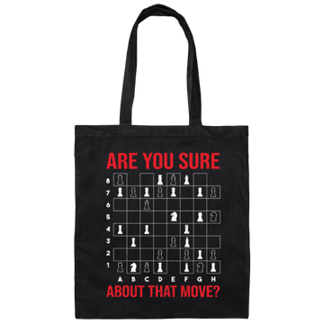 Are You Sure About That Movie, Chess Sport, Chess Movie Canvas Tote Bag