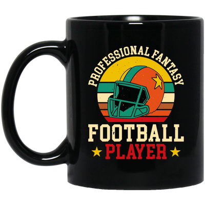 Professional Fantasy Football Player, Vintage American Football Black Mug