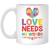 Love Needs No Words, Love Puzzle, My Love White Mug