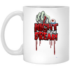 Night Of The Dread, Death Hand, Dead Eye, Horror Nights White Mug