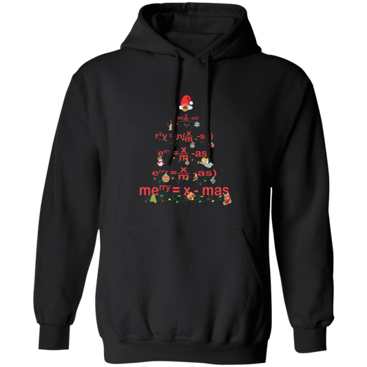 Merry Xmas, Merry Christ-math, Christmas Tree Pullover Hoodie