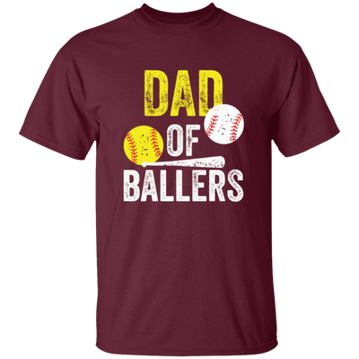 Funny Baseball, Dad Of Ballers Trending, Softball Lover Gift, Sport Player Unisex T-Shirt