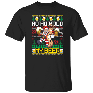 Santa Drinking Beer, Ho Ho Hold, Love Beer, Santa Really Love Beer Unisex T-Shirt