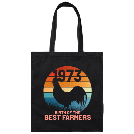 1973 Birthday Farmer Gift Present Farm Agriculture Canvas Tote Bag