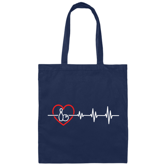 Bowling Lover, Best Bowling, Bowling Heartbeat, Love Play Bowling Together Canvas Tote Bag