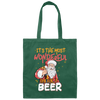 Christmas Its The Most Wonderful Time For A Beer Canvas Tote Bag