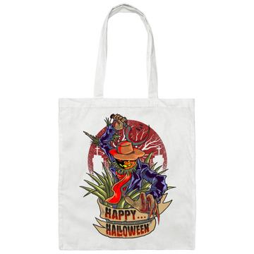 Happy Halloween, Horror Man, Horror Night Canvas Tote Bag