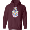 Watercolor Pineapple, Heart Sunglasses, Summer Vibes, Xmas Vibe Pullover Hoodie