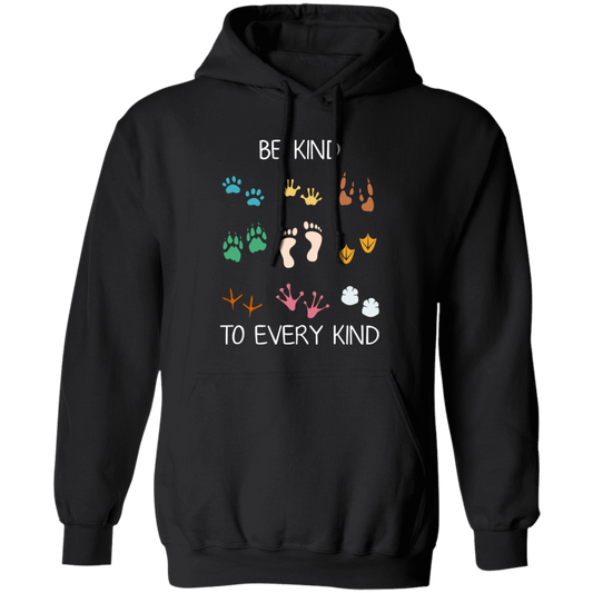 Be Kind To Every Kind, Cute Feet, Human And Animal Pullover Hoodie