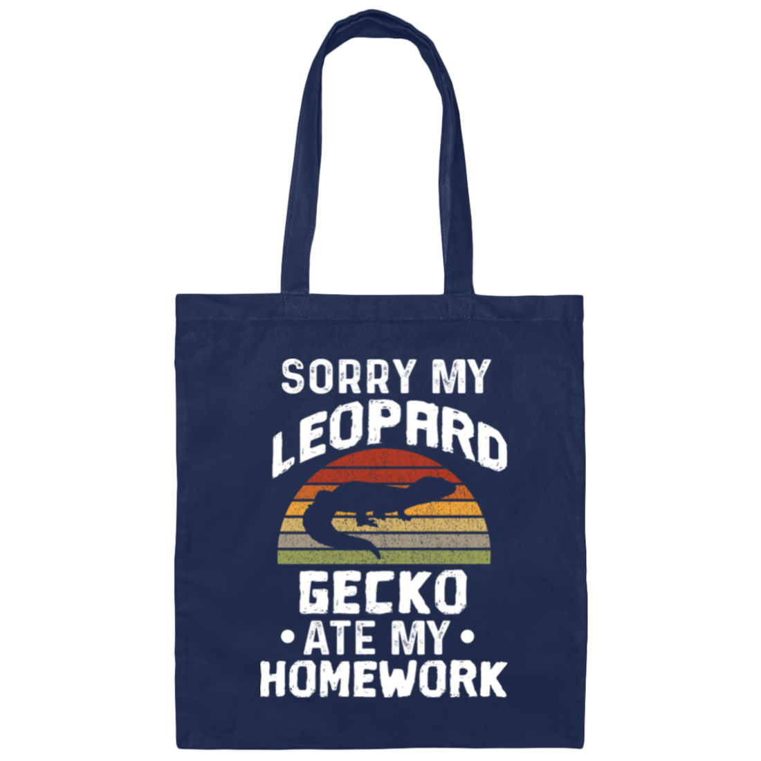 Funny Leopard Gecko Pet Lizard Retro Reptile Gift Canvas Tote Bag