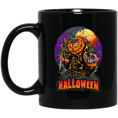 Halloween Holiday, Pumpkin Halloween, Horror Halloween Black Mug