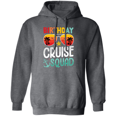 Birthday Cruise Squad, Retro Beach, Retro Birthday Pullover Hoodie