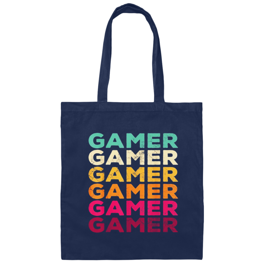 Gamer Vintage Retro 70s 80s Style Video Game Canvas Tote Bag