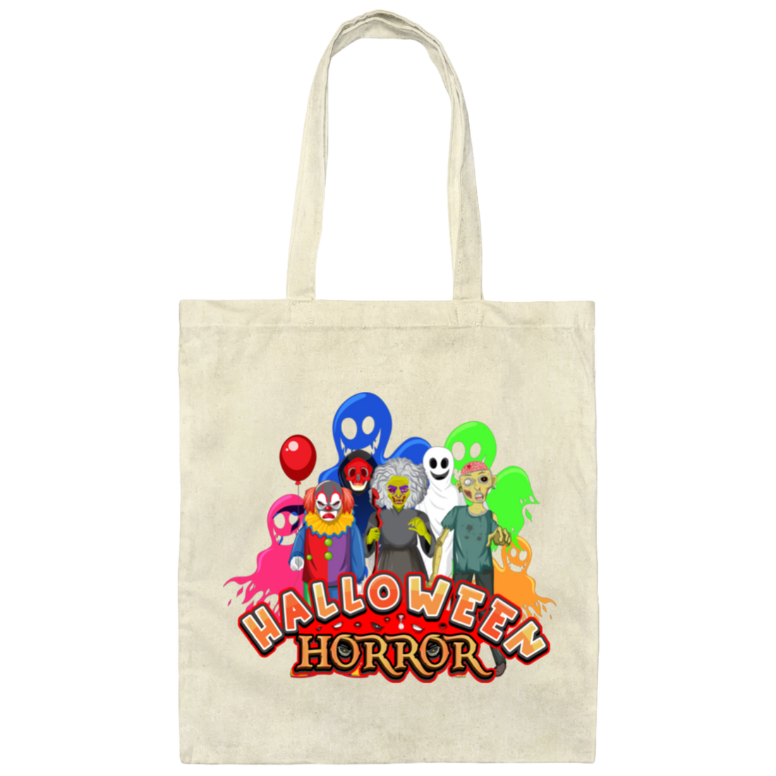 Halloween Horror, Ghosts In Halloween Party Canvas Tote Bag