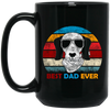 Funny Dog Gift, Retro Sunrise, Retro Tone, Dog Dad Lover Gift Black Mug