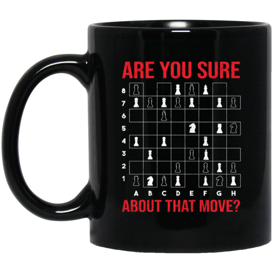 Are You Sure About That Movie, Chess Sport, Chess Movie Black Mug