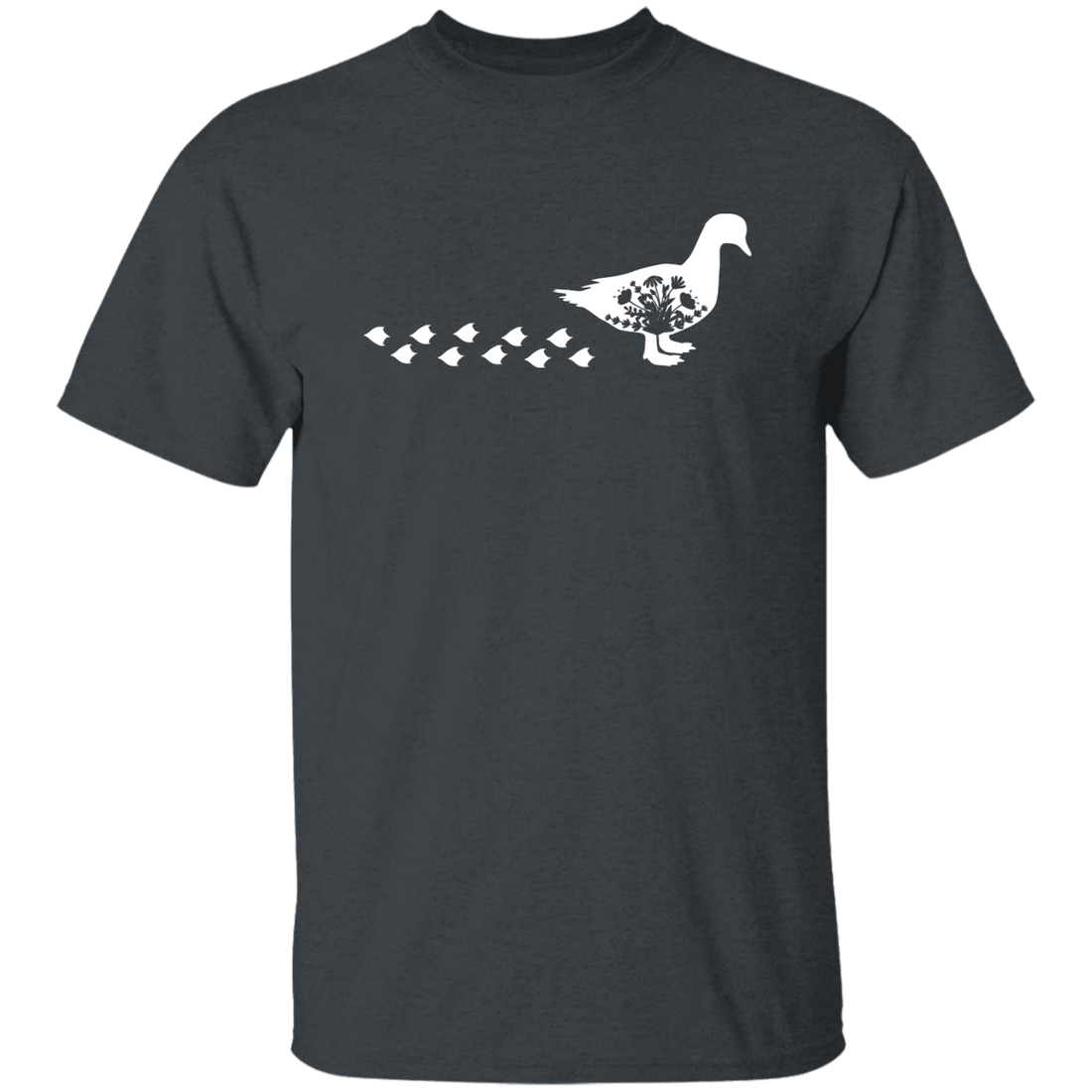 Duck Silhouette, Ducks Trace, Duck Footprint Unisex T-Shirt