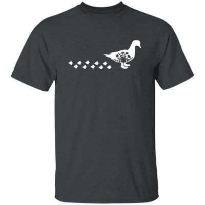 Duck Silhouette, Ducks Trace, Duck Footprint Unisex T-Shirt