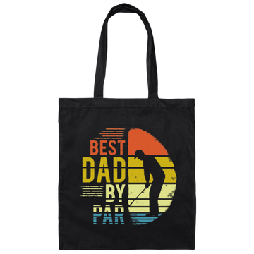 Best Dad By Par Golf Vintage Love Do Golf Retro Style Canvas Tote Bag