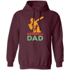 Baseball Dad, Gift For Dad, Vintage Baseball Dad, American Football Pullover Hoodie