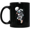 Astronaut Bring Moon, Astronaut Bring Planet, Travel Science Gift Black Mug
