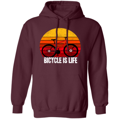 Bicycle Is Life, Ride A Bike, Retro Tone, Classic Style, Love Bike Pullover Hoodie