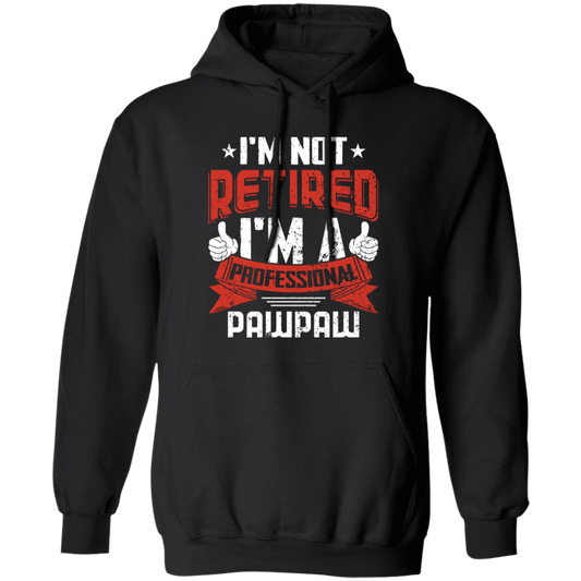 I'm Not Retired, I'm A Professional Pawpaw, Paternal Grandfather Pullover Hoodie