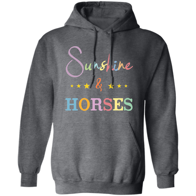 Sunshine And Horses, Groovy Hore, Retro Horse Pullover Hoodie