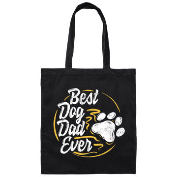 Best Dog Dad Ever, Dog Paw, Pet Owner, Father Day Gift, Love Dad Canvas Tote Bag