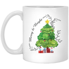 Merry And Bright, Christmas Tree, Love Christmas White Mug