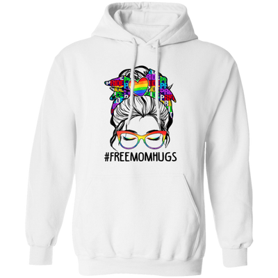 Freemomhugs, Freehug, Messy Buns, Lgbt Pride, Lgbt Pullover Hoodie