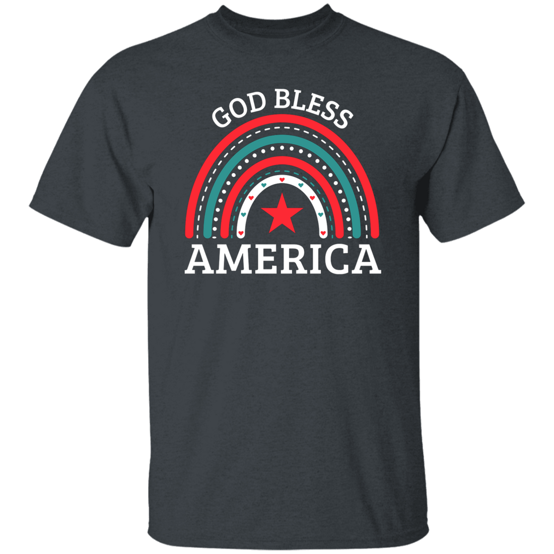 God Bless America, Rainbow American, Retro Rainbow Unisex T-Shirt