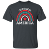 God Bless America, Rainbow American, Retro Rainbow Unisex T-Shirt