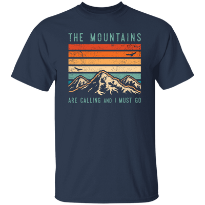 Mountains Are Calling, And I Must Go, Retro Mountain Gift, Mountain Unisex T-Shirt