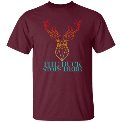 Vintage Abstract Deer Hunting, The Buck Stops Here, Deer Hunter Unisex T-Shirt