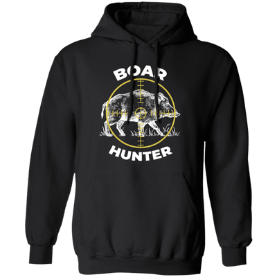 Boar Hunter, Wild Animal Hunter, Boar Lover, Retro Boar Pullover Hoodie