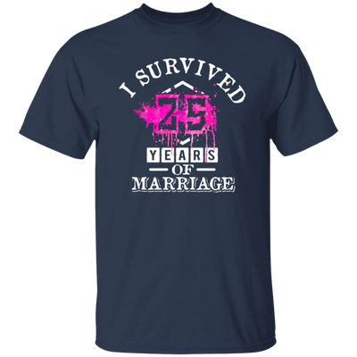 I Survival 25 Years Of Marriage, 25th Anniversary, Love My Wife, Husband Unisex T-Shirt